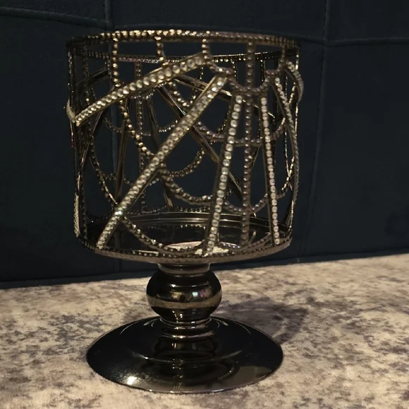 Bath & Body Works Silver and Black Spider Candle Holder - Picture 2 of 5